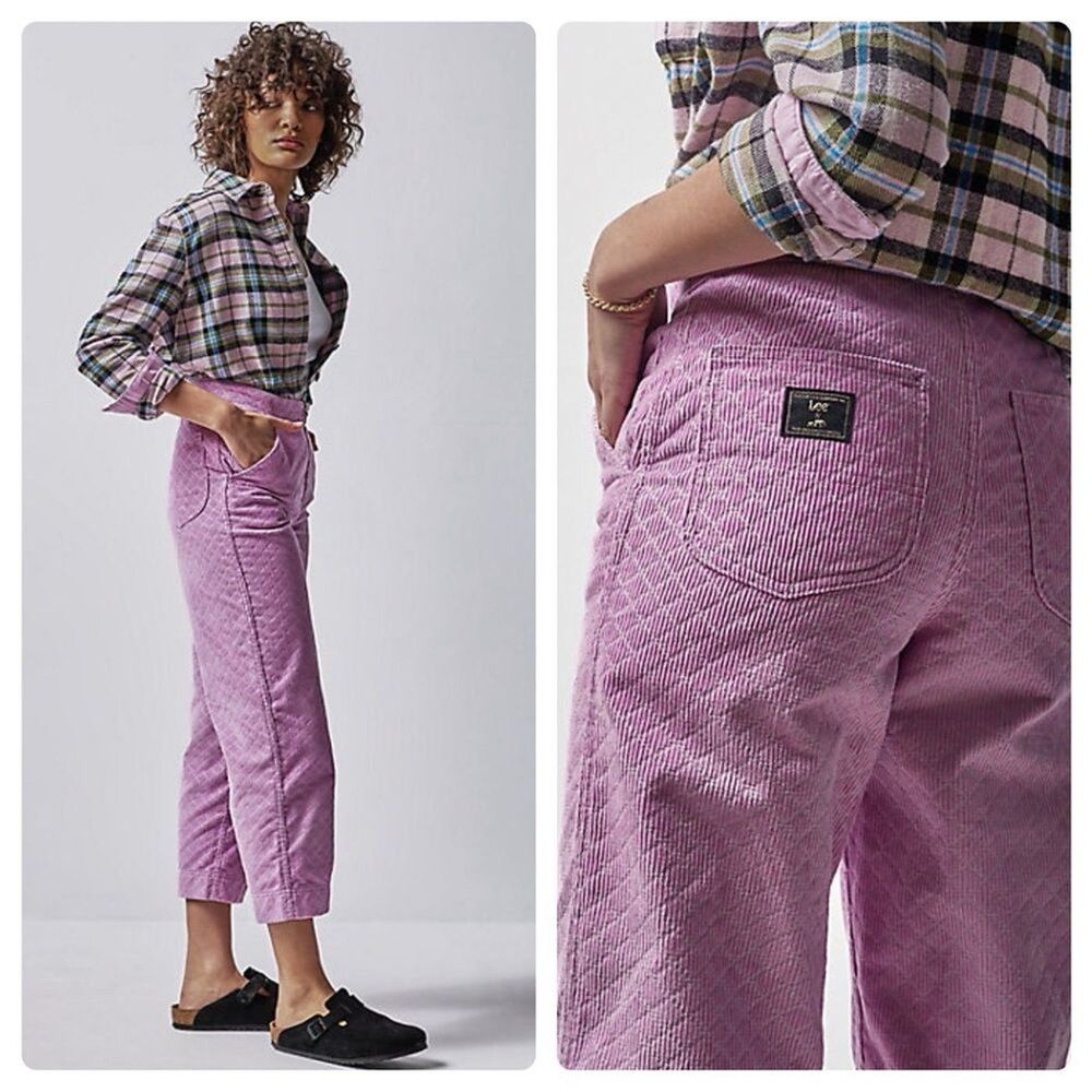 LEE X THE BROOKLYN CIRCUS WHIZIT AP Embossed Corduroy Pants Sugar Lilac Size 25